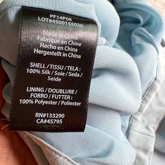 Rachel Zoe 100% Silk Light Blue Wide Leg Pants - Picture 14 of 16